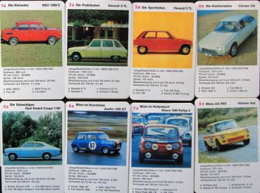 Berliner Spielkarten "Minicars von alle Seiten" 1972 Cargame (5698)